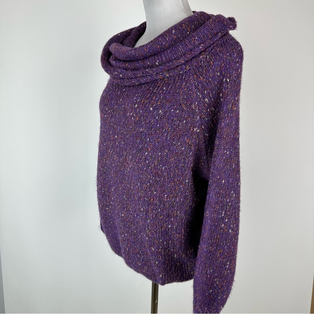 Dreamers Purple Cowl Neck Sweater Size Small - Picture 5 of 8